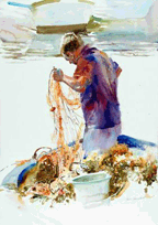 Sicilian fisherman by Anne