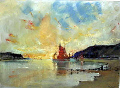 David_Block_Kynsna_Heads_with_Sailboat