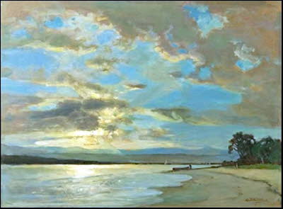 Sunset_on_Kynsna_Lagoon_oil_45x60cm